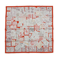 HERMES Carre Fauve stamp enthusiast Size 90 Vermillon/Crème/Lidvan Silk100%