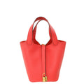 Hermes Rouge Tomate Picotin Lock 18 Bag