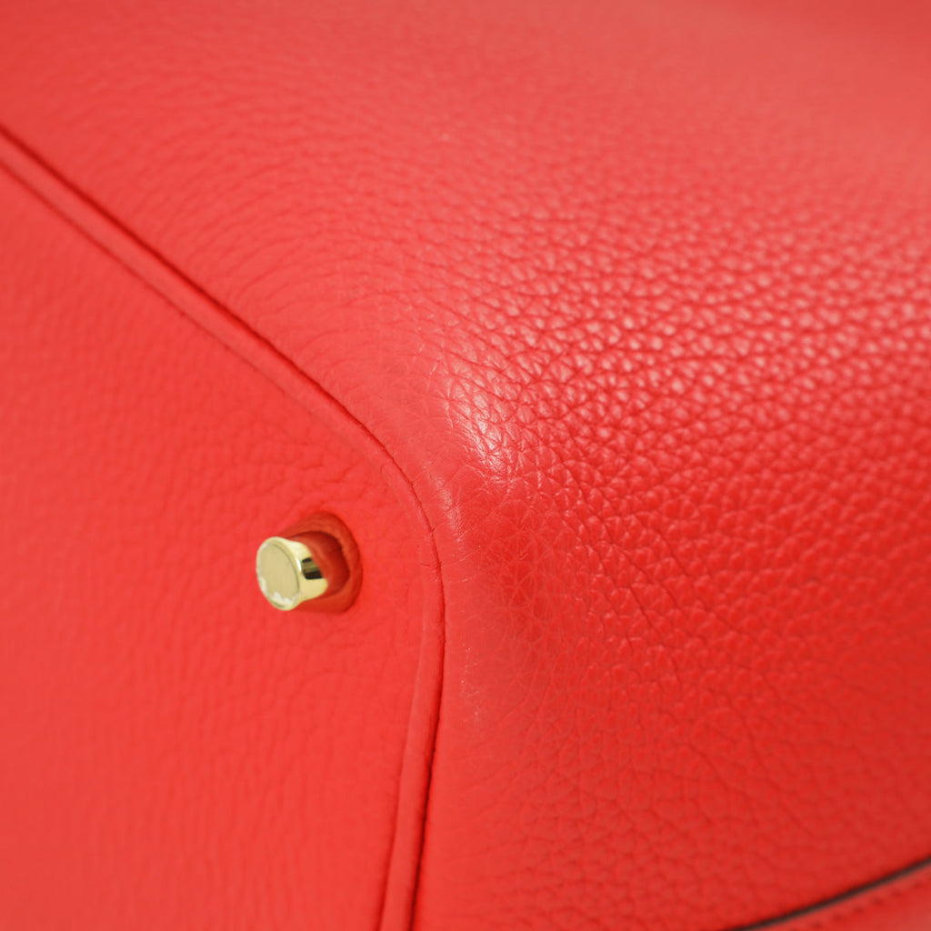 Hermes Rouge Tomate Picotin Lock 18 Bag