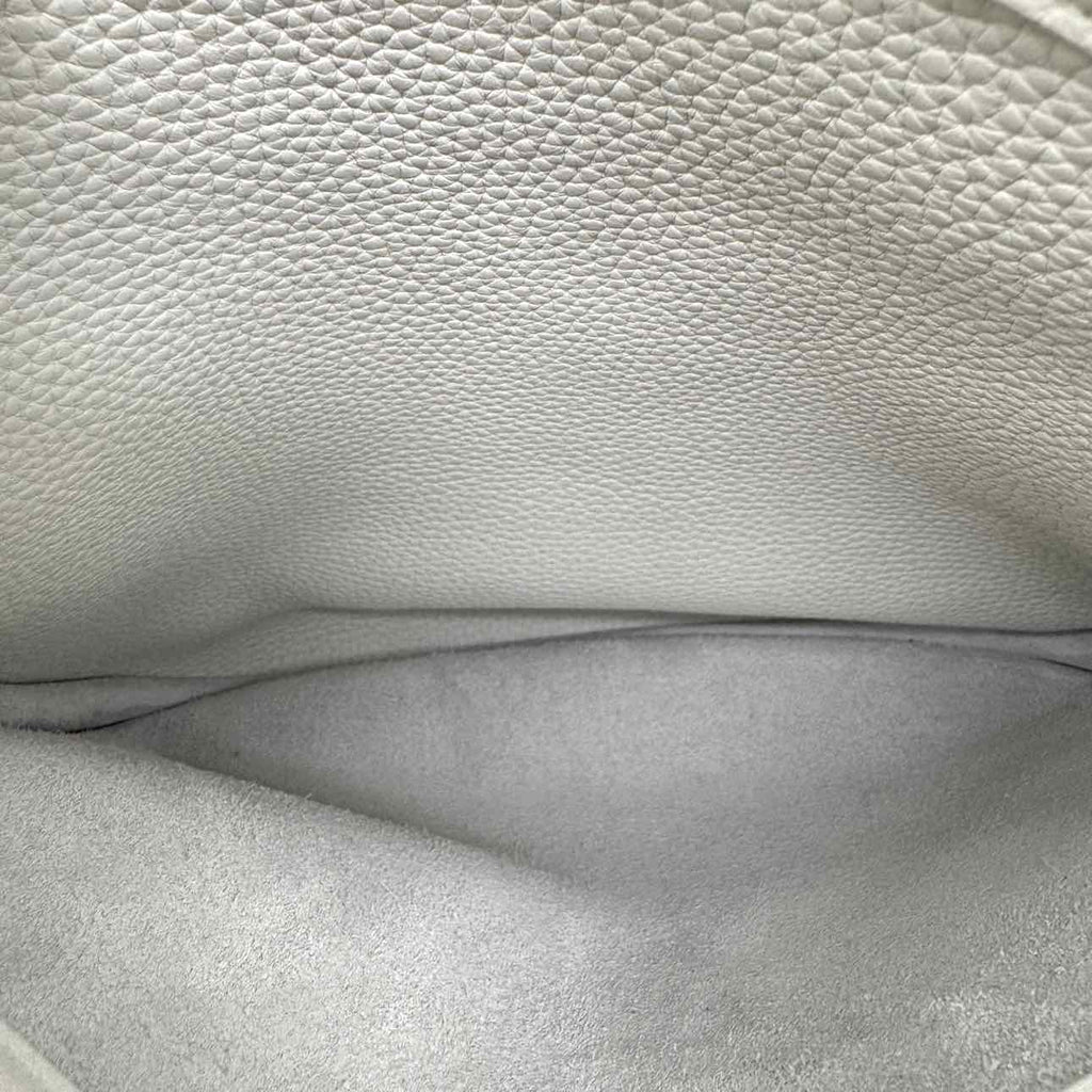HERMES Clemence Evelyne III 29 Crossbody White