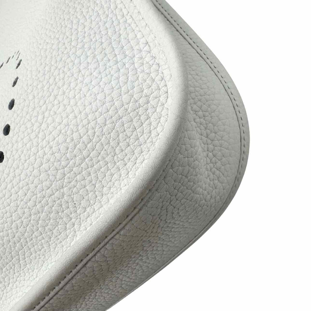 HERMES Clemence Evelyne III 29 Crossbody White