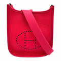 HERMES Clemence Leather Evelyne TPM Rose Extreme