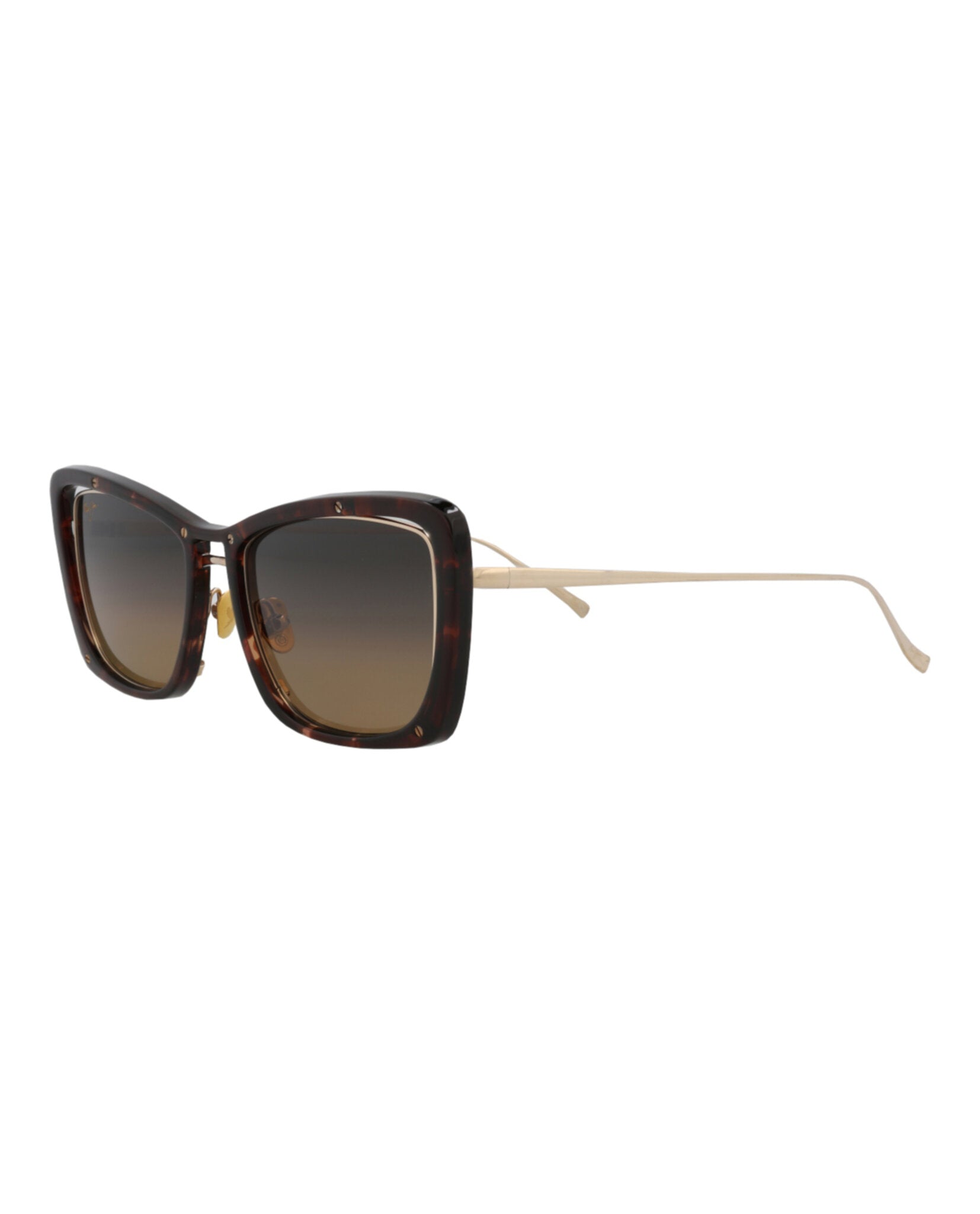Maui Jim Womens Cat Eye Brown Gold Bronze Fashion Designer Eyewear