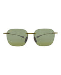 Maui Jim Unisex Square/Rectangle Olive Olive Green Fashion Designer Eyewear