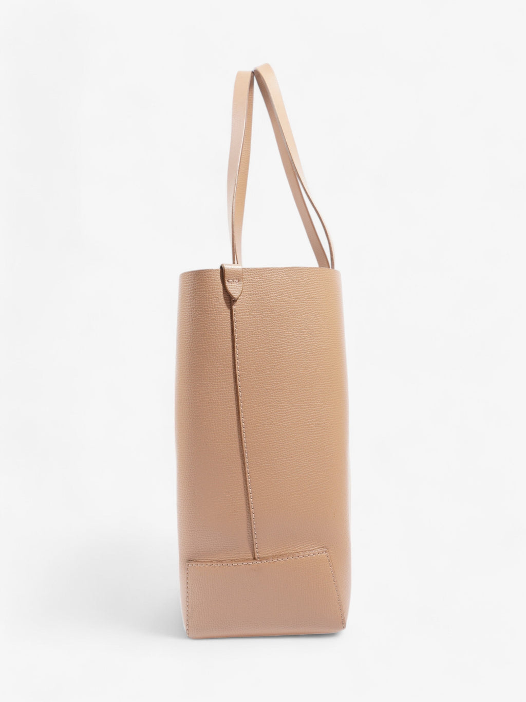 Burberry TB Embossed Shopping Tote Tan Leather