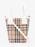 Burberry London Tote Archive Beige / White Cotton Mini