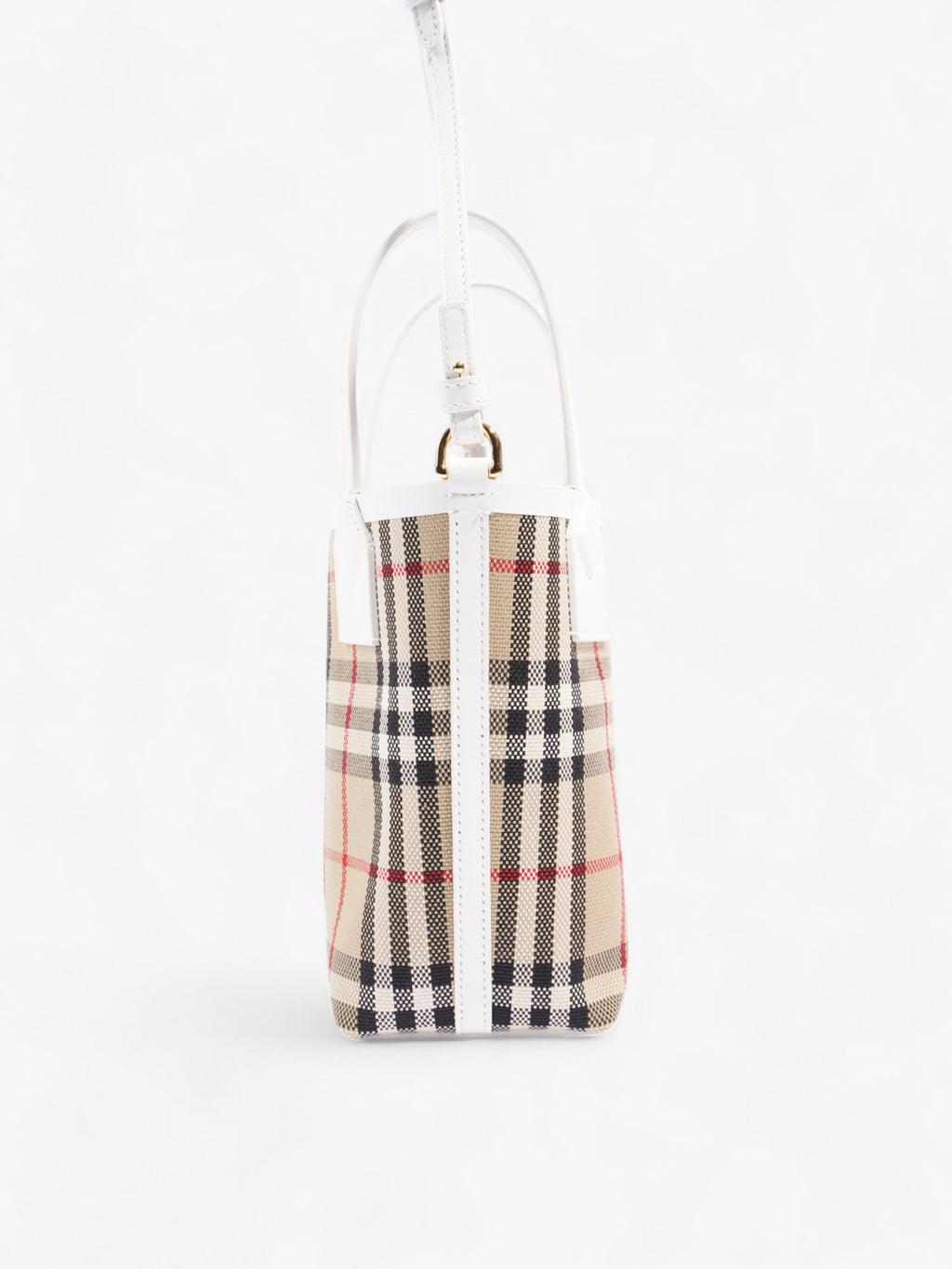 Burberry London Tote Archive Beige / White Cotton Mini