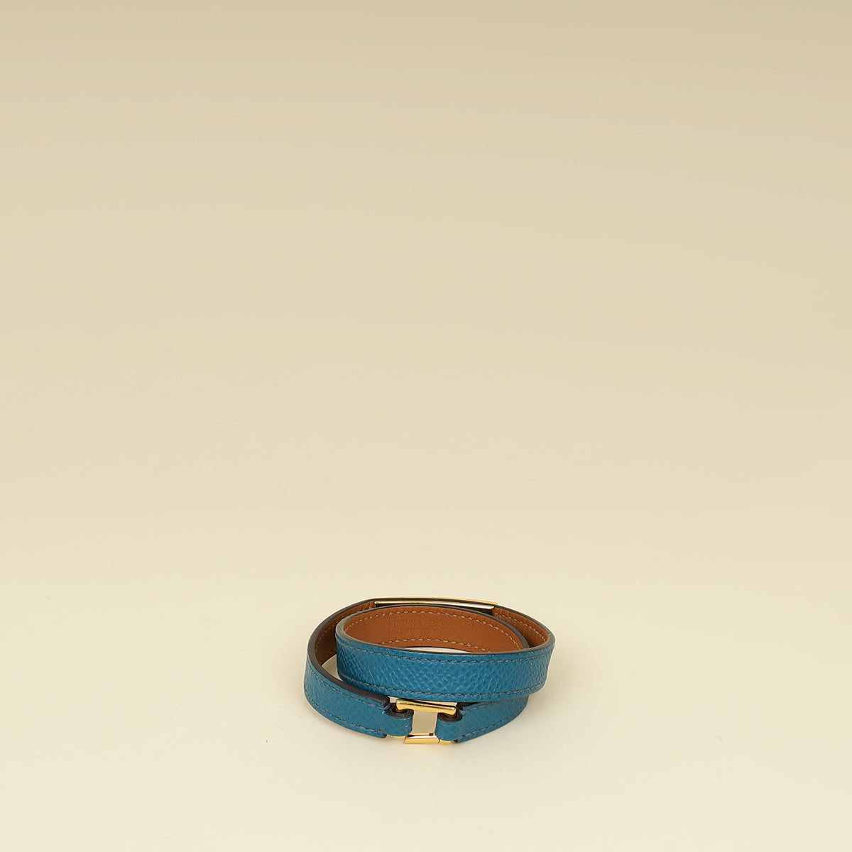 Hermes Turquoise Rivale Double Tour Bracelet