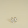Hermes Silver Chaine D'ancre Enchainee Ring, Large Model 54