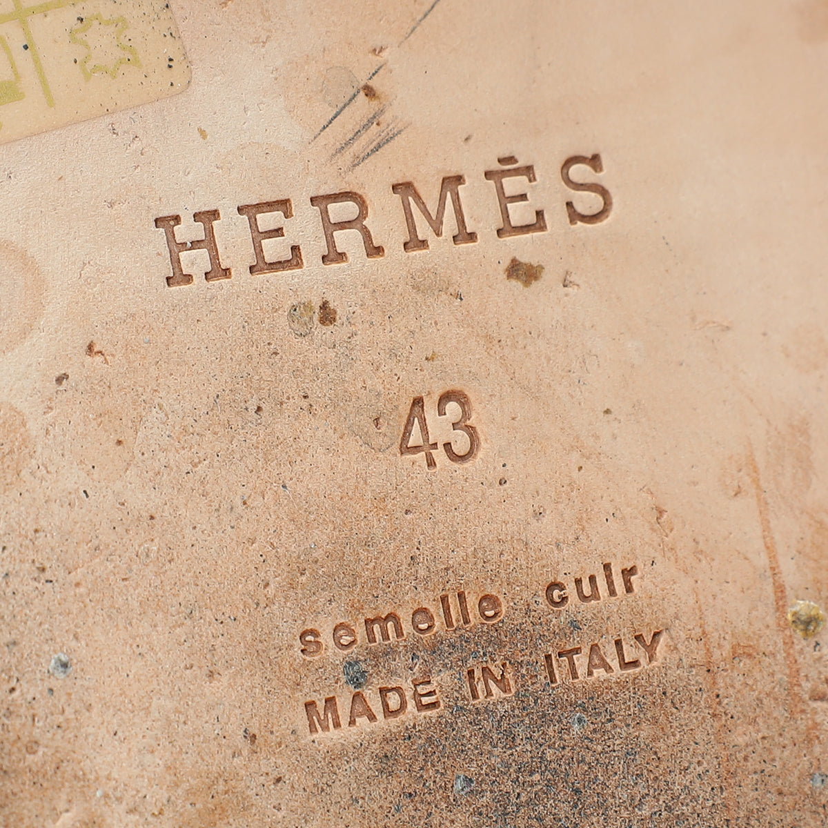 Hermes Jaune Ambre Izmir Sandal 43