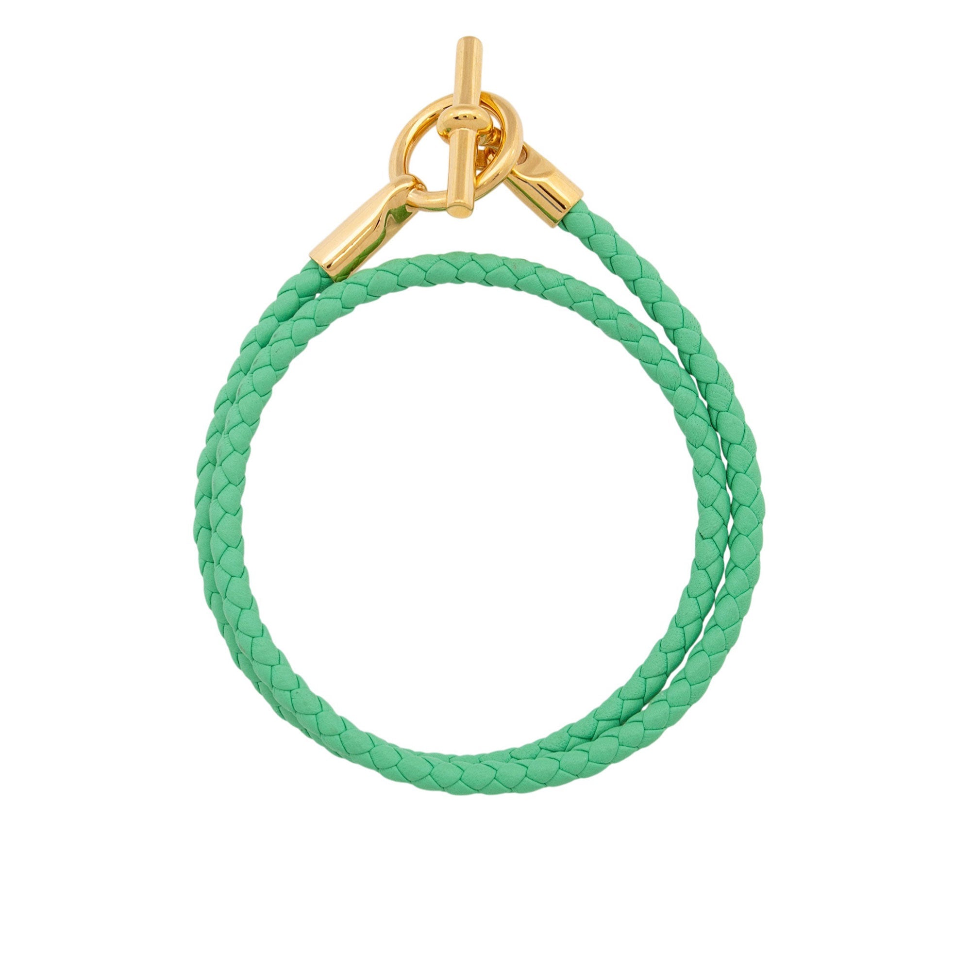 Hermes Braided Swift Glenan Double Tour Bracelet