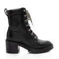 Hermes Calfskin Embossed Bridge Combat Boots - Size 7.5 / 37.5