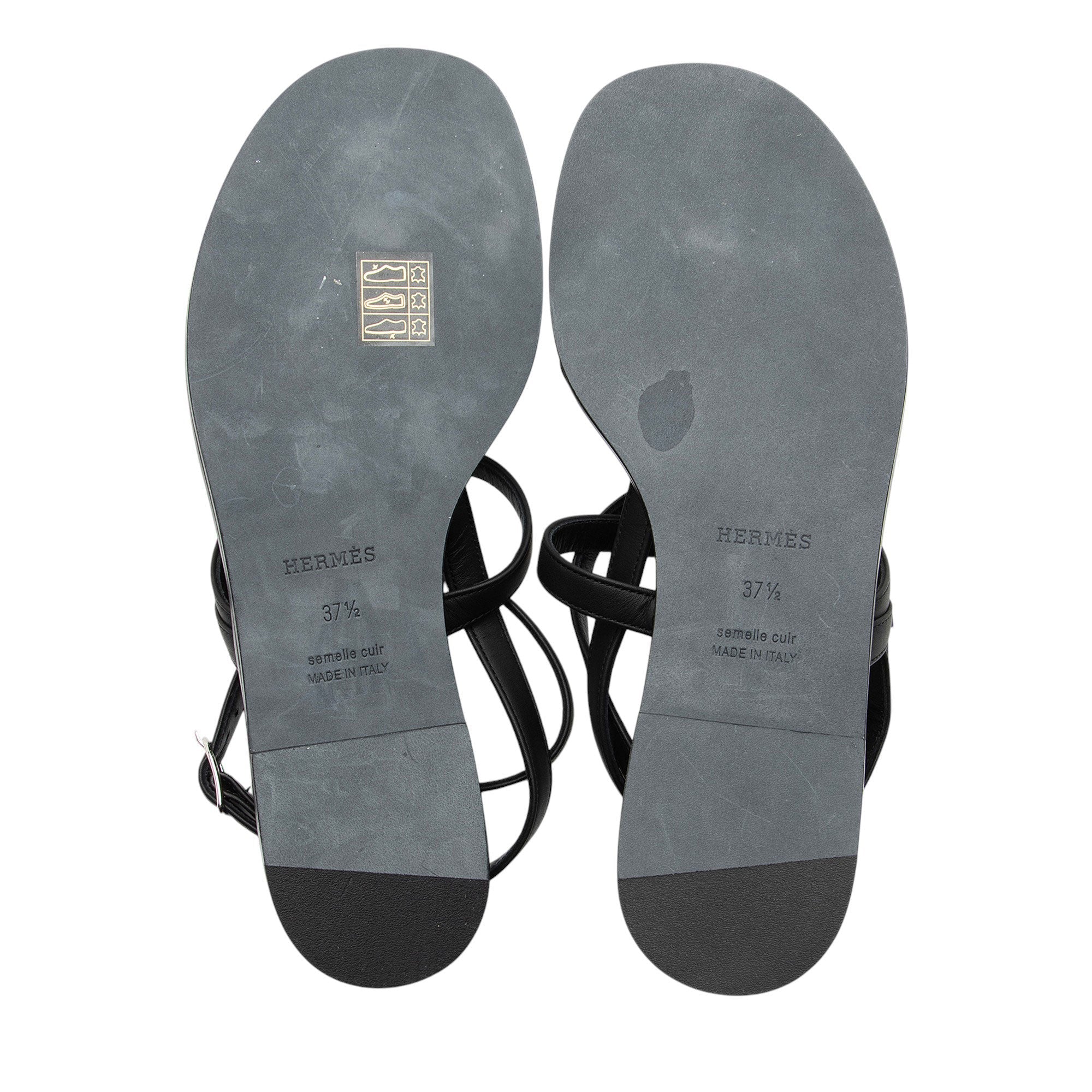 Hermes Calfskin Harmonie Gladiator Sandals - Size 7.5 / 37.5