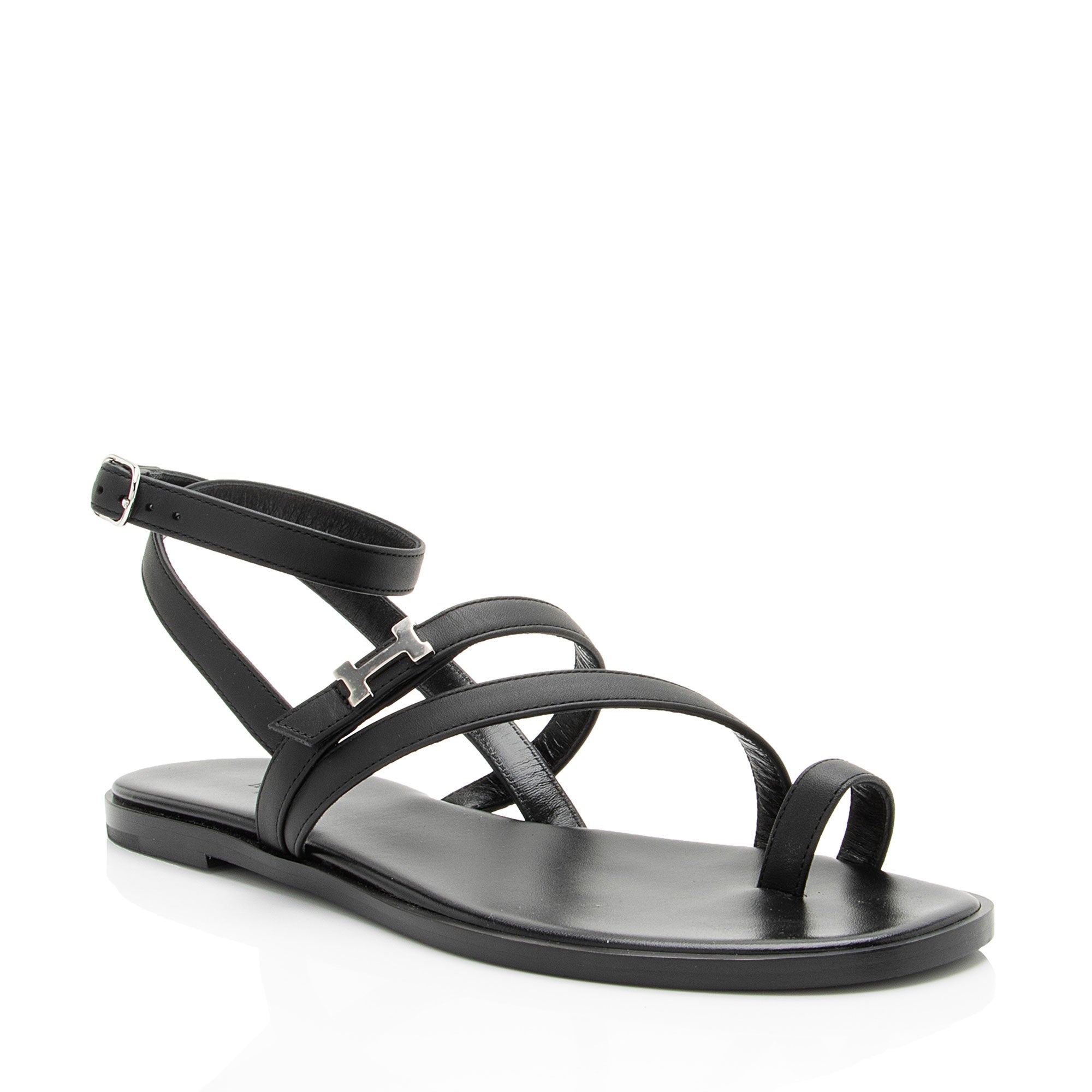 Hermes Calfskin Harmonie Gladiator Sandals - Size 7.5 / 37.5