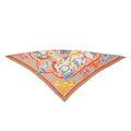 Hermes Cashmere Silk Etriers Triangle Scarf