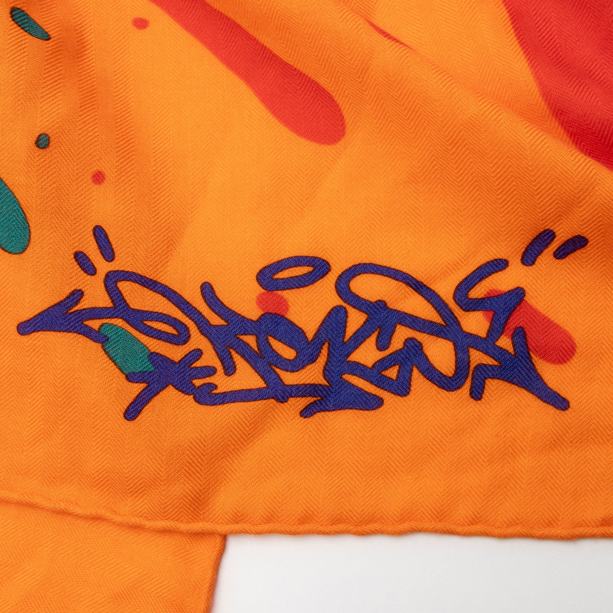 Hermes Cashmere Silk Graff Graffiti 140cm Shawl