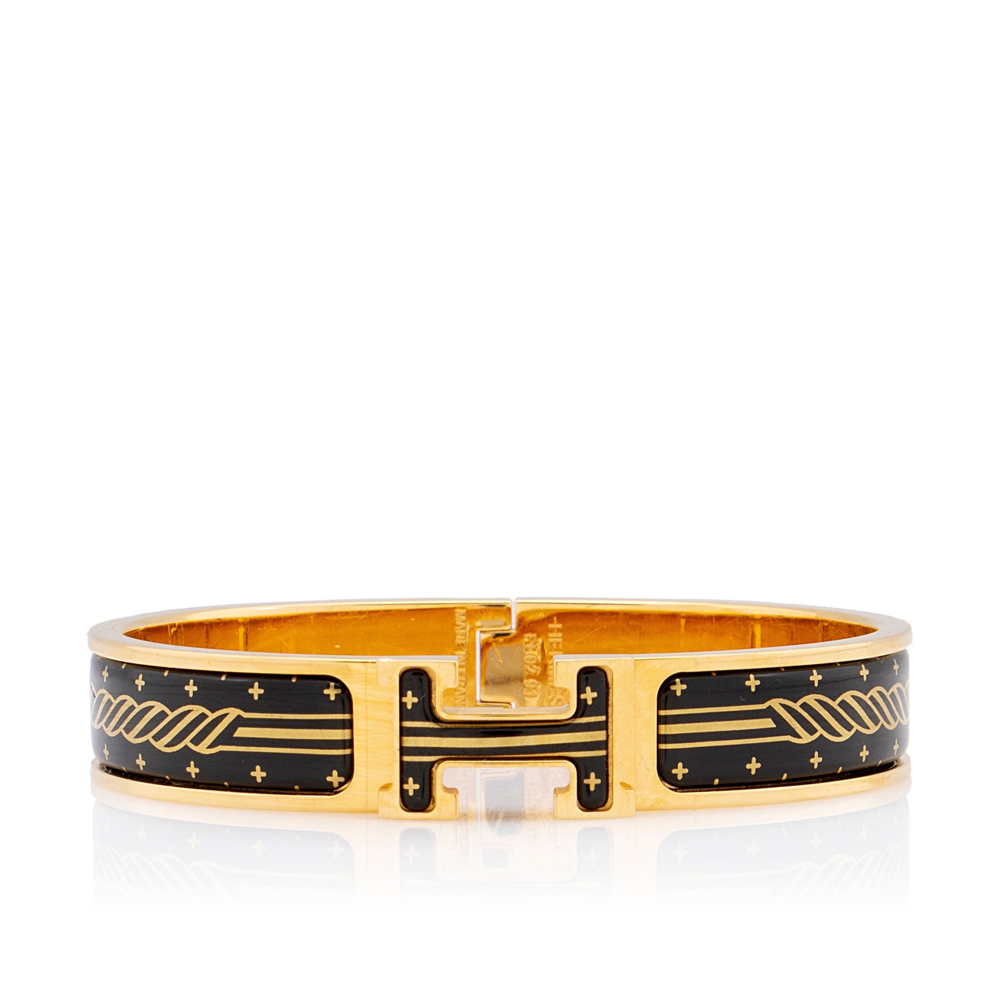 Hermes Clic Clac H Quadrige Au Fil Narrow Bracelet