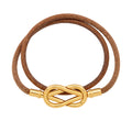 Hermes Leather Atame Double Tour Bracelet
