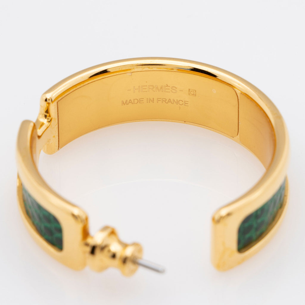 Hermes Lizard Olympe Earrings
