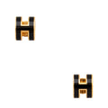 Hermes Enamel Mini H Pop Earrings