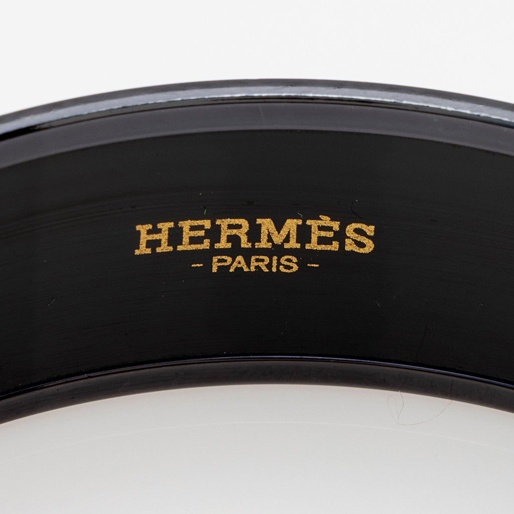 Hermes Printed Enamel Wide Bangle
