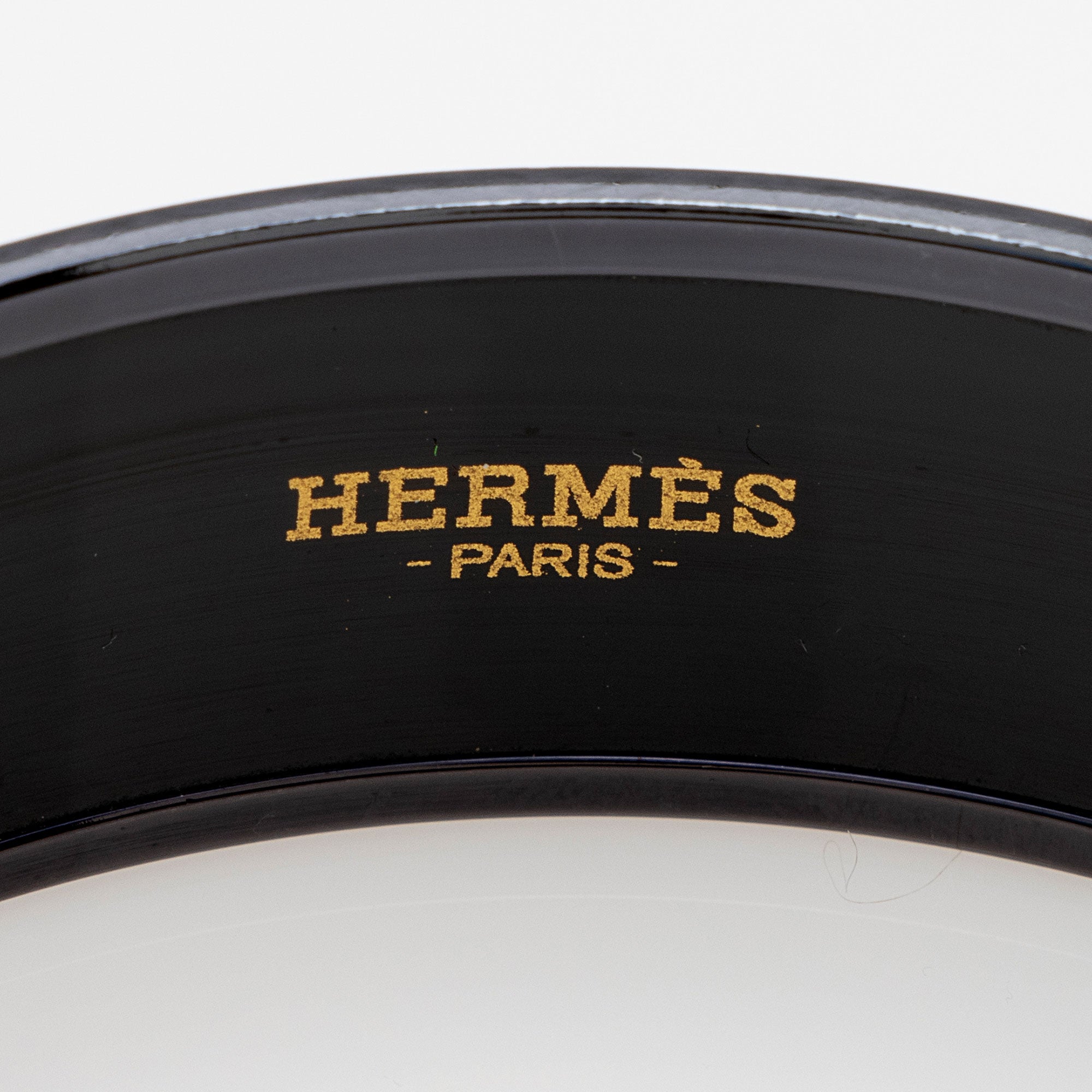 Hermes Printed Enamel Wide Bangle