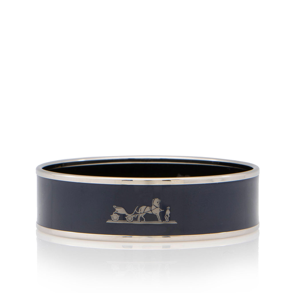 Hermes Enamel Caleche Wide Bangle