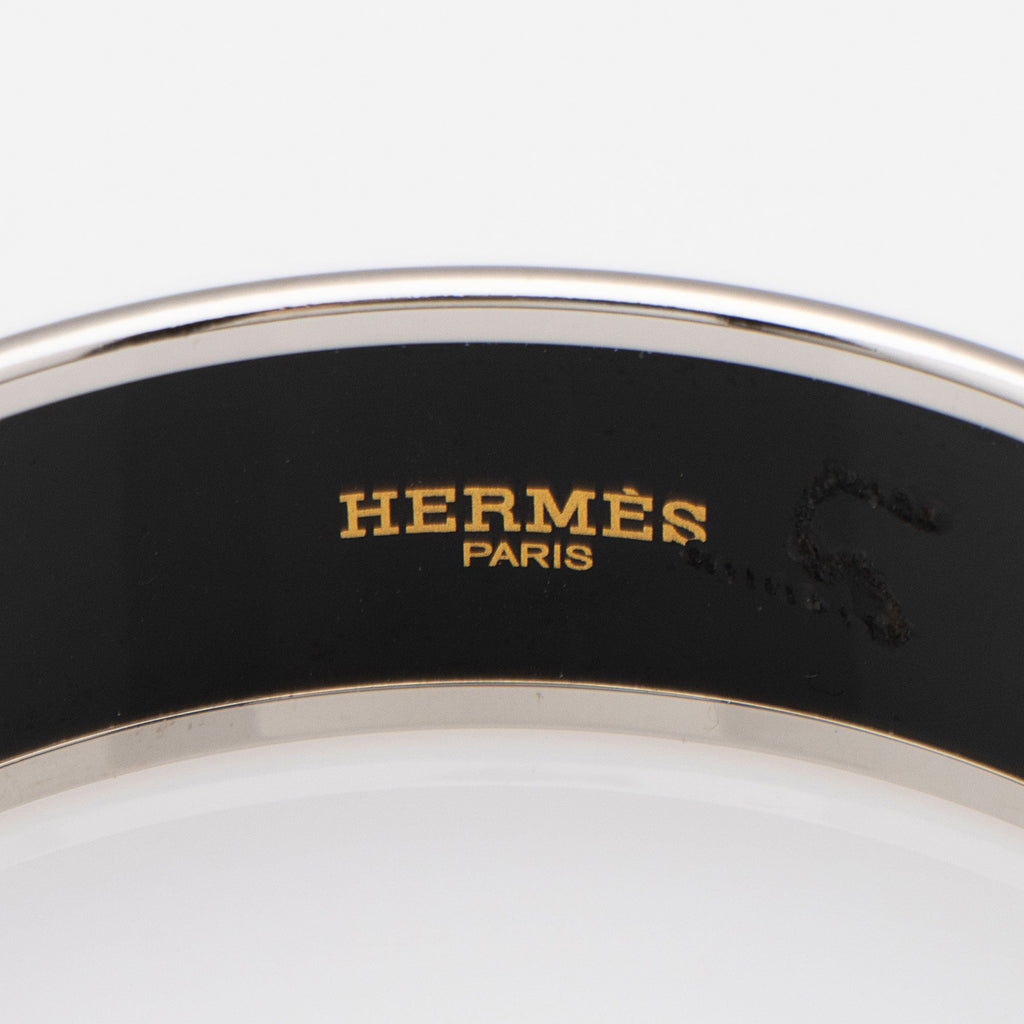 Hermes Enamel Caleche Wide Bangle