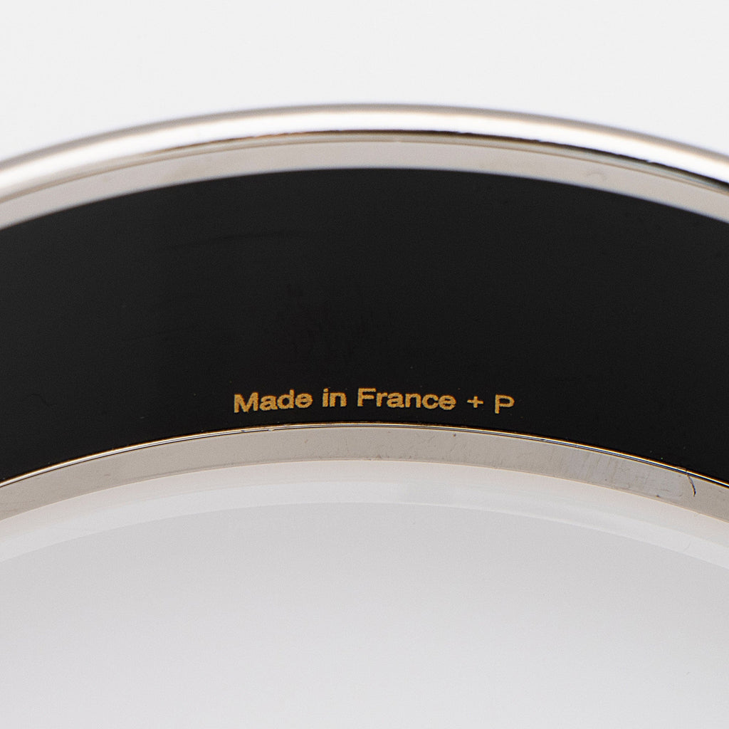 Hermes Enamel Caleche Wide Bangle