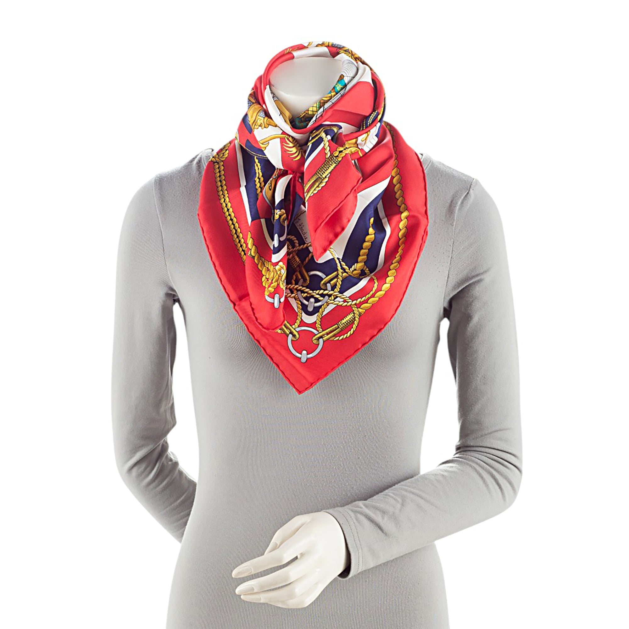 Hermes Silk Chateaux D'Arriere 90cm Scarf