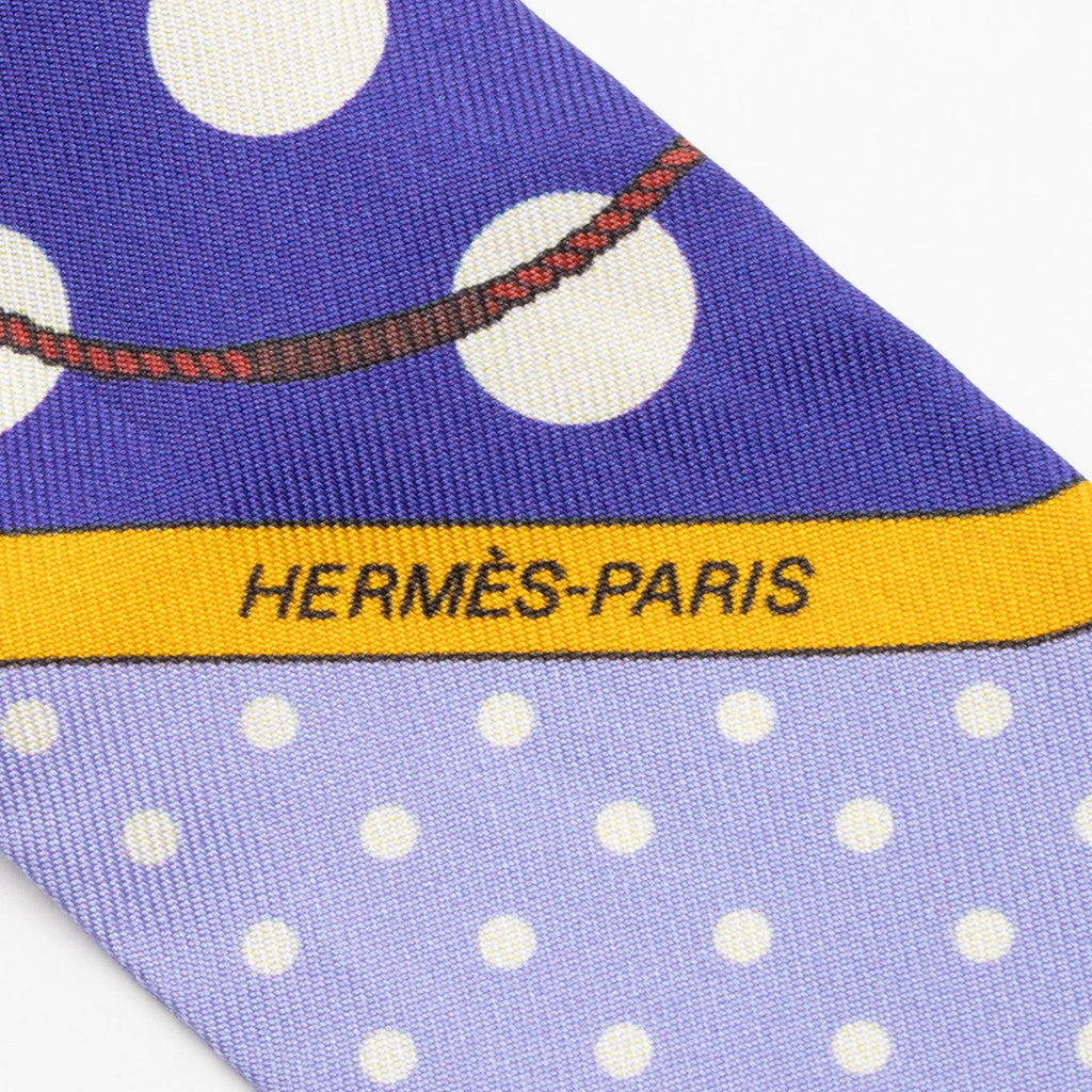 Hermes Silk Clic Clac a Pois Twilly