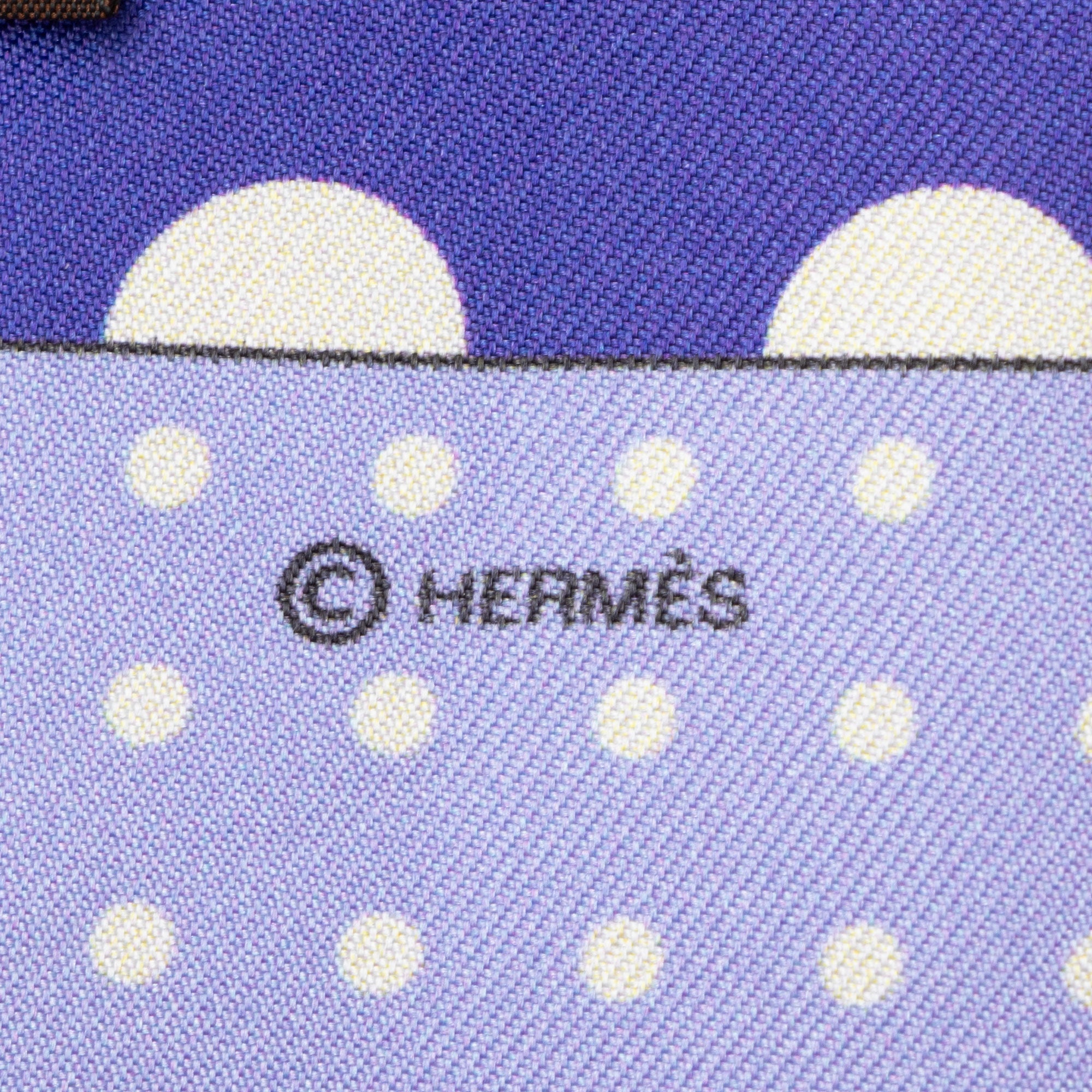 Hermes Silk Clic Clac a Pois Twilly