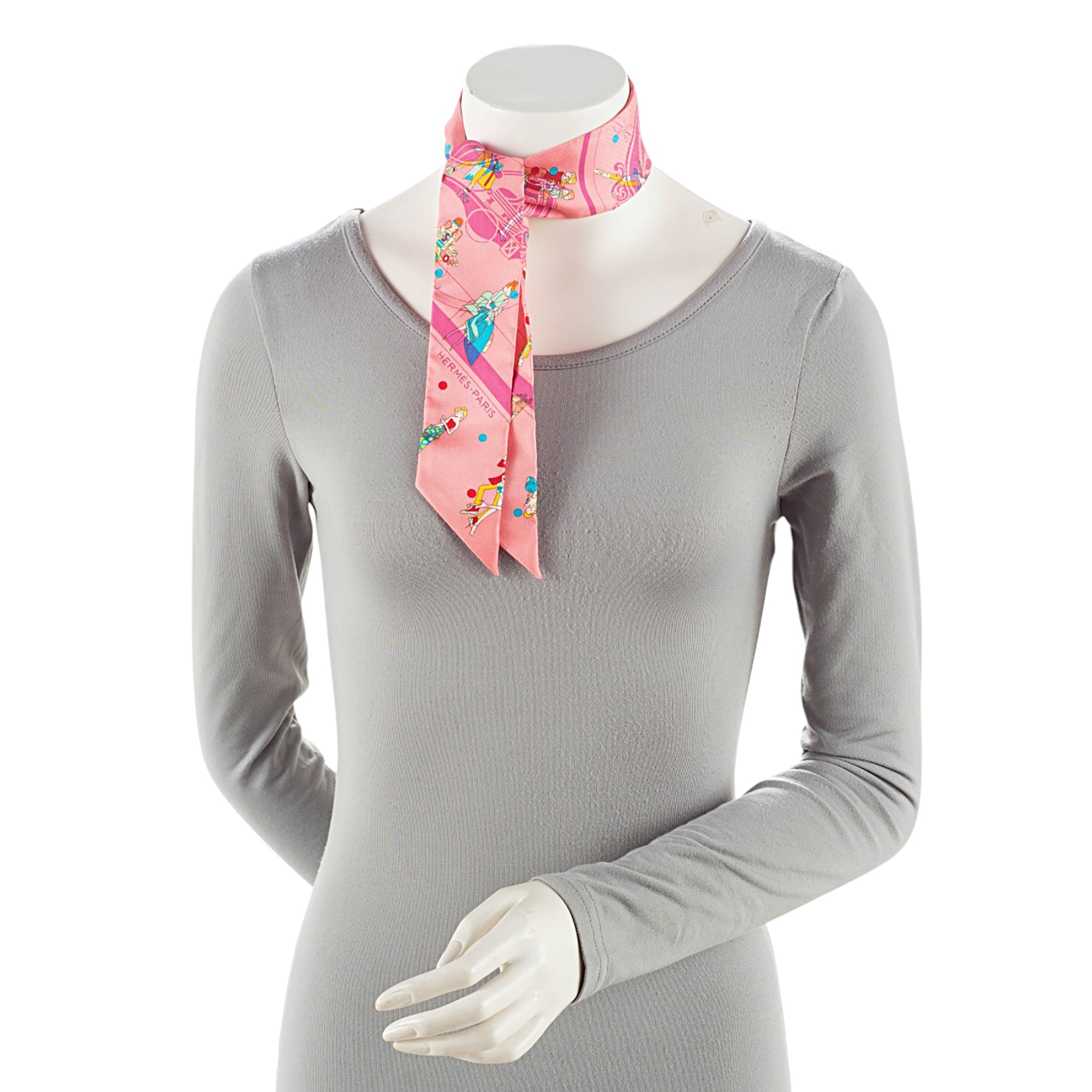 Hermes Silk Ex-Libres Les Parisie Twilly Scarf