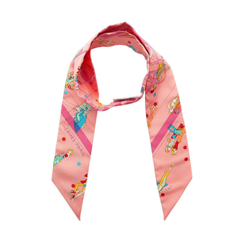 Hermes Silk Ex-Libres Les Parisie Twilly Scarf