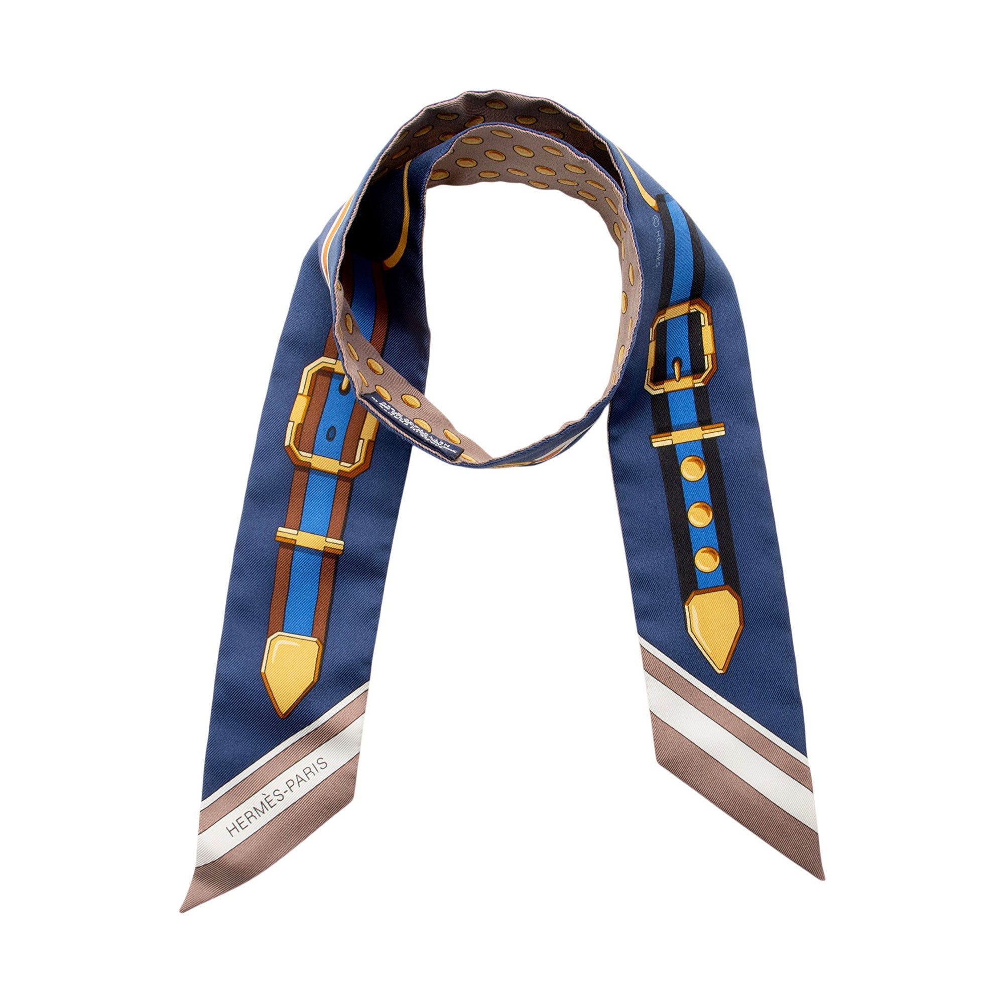 Hermes Silk Grand Tralala Twilly Scarf