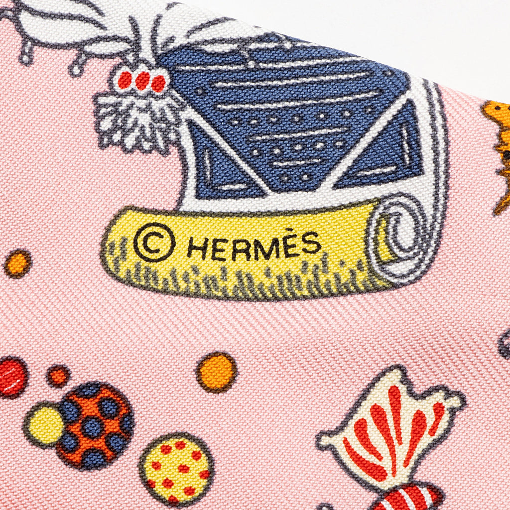 Hermes Silk La Folle Parade Twilly Scarf