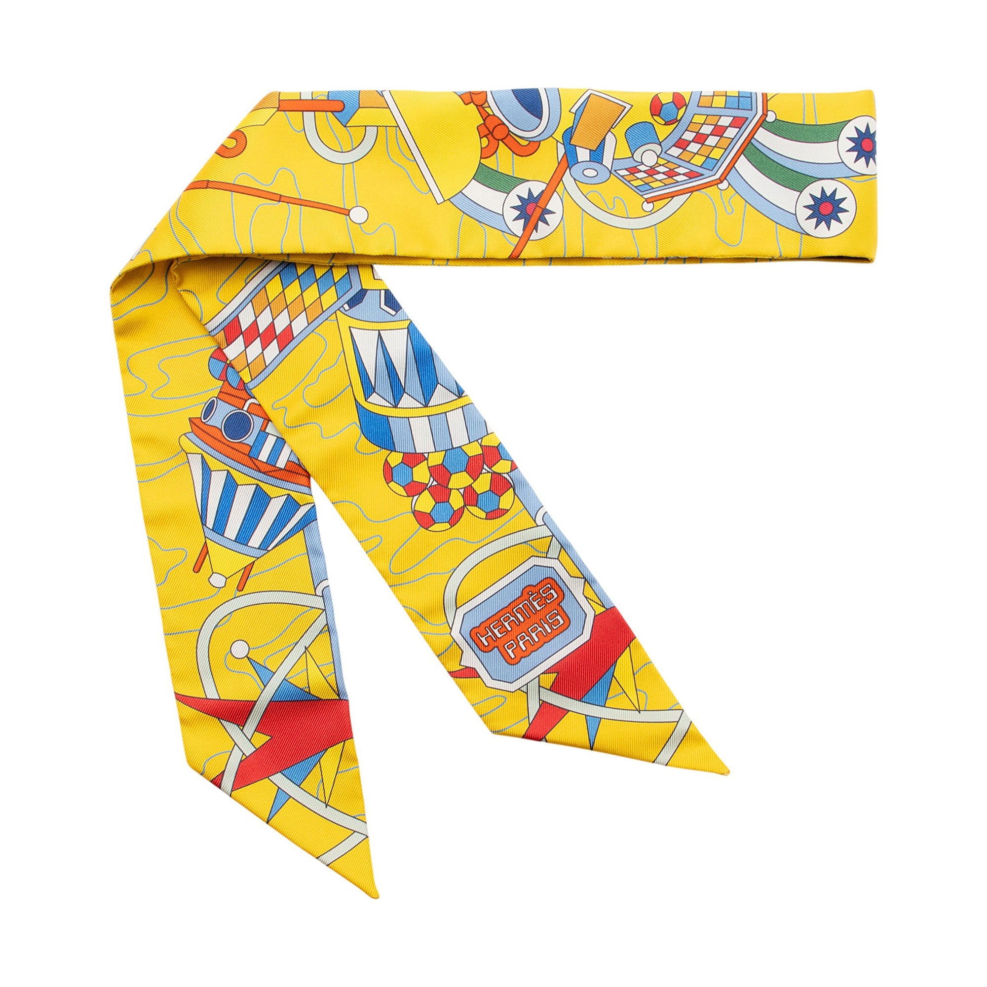 Hermes Silk Odyssey Twilly Scarf