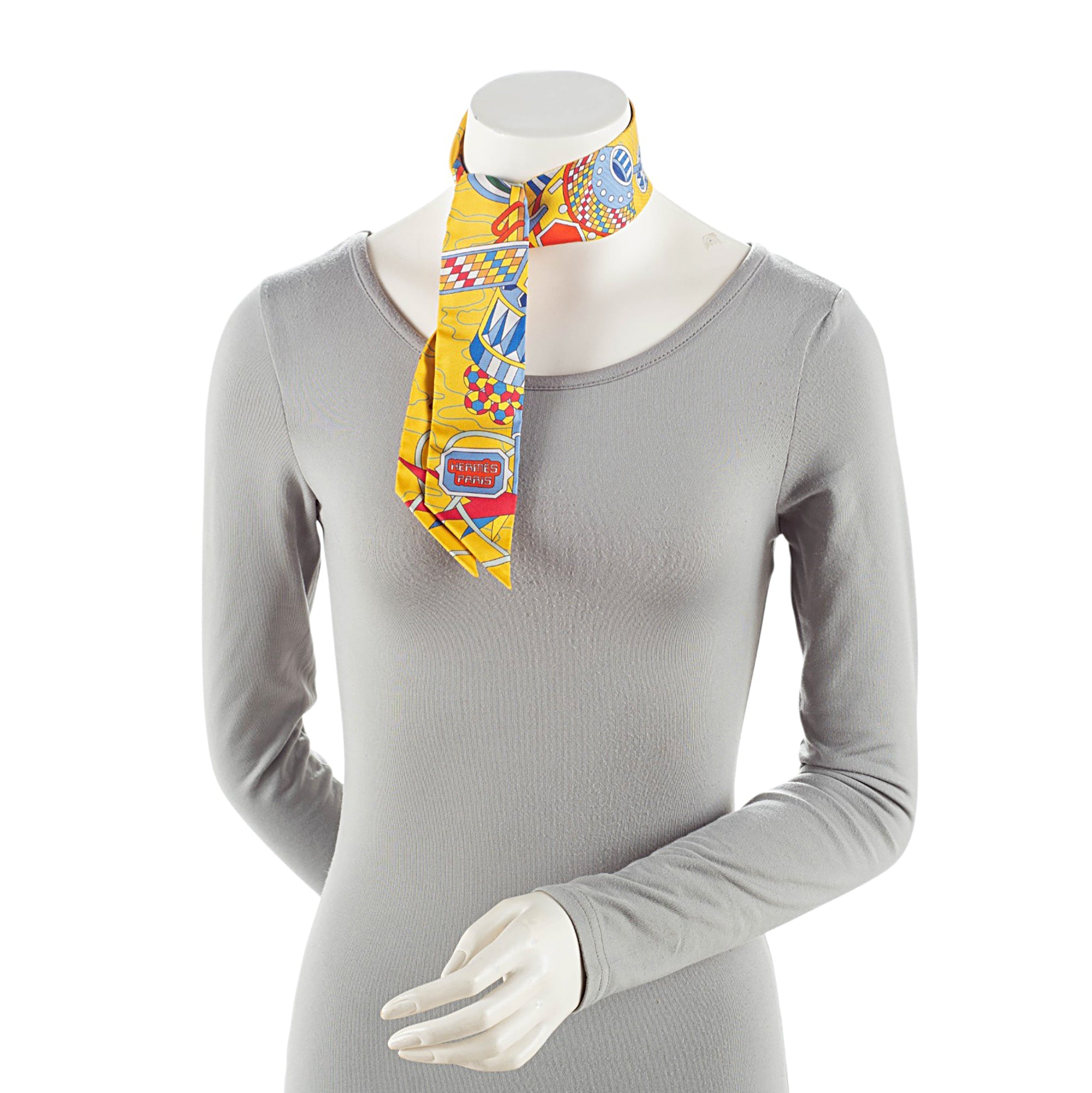 Hermes Silk Odyssey Twilly Scarf