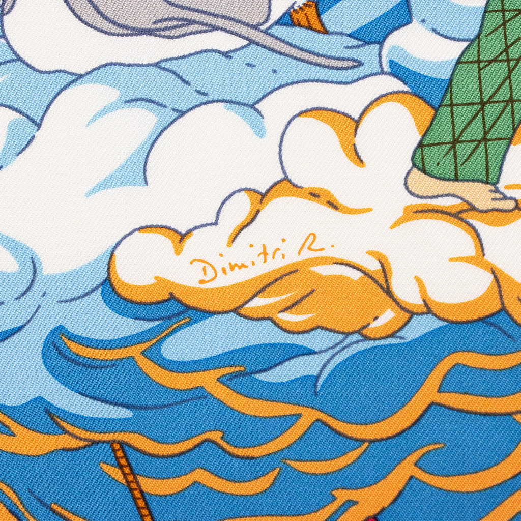 Hermes Silk Sur Mon Nuage 90cm Scarf