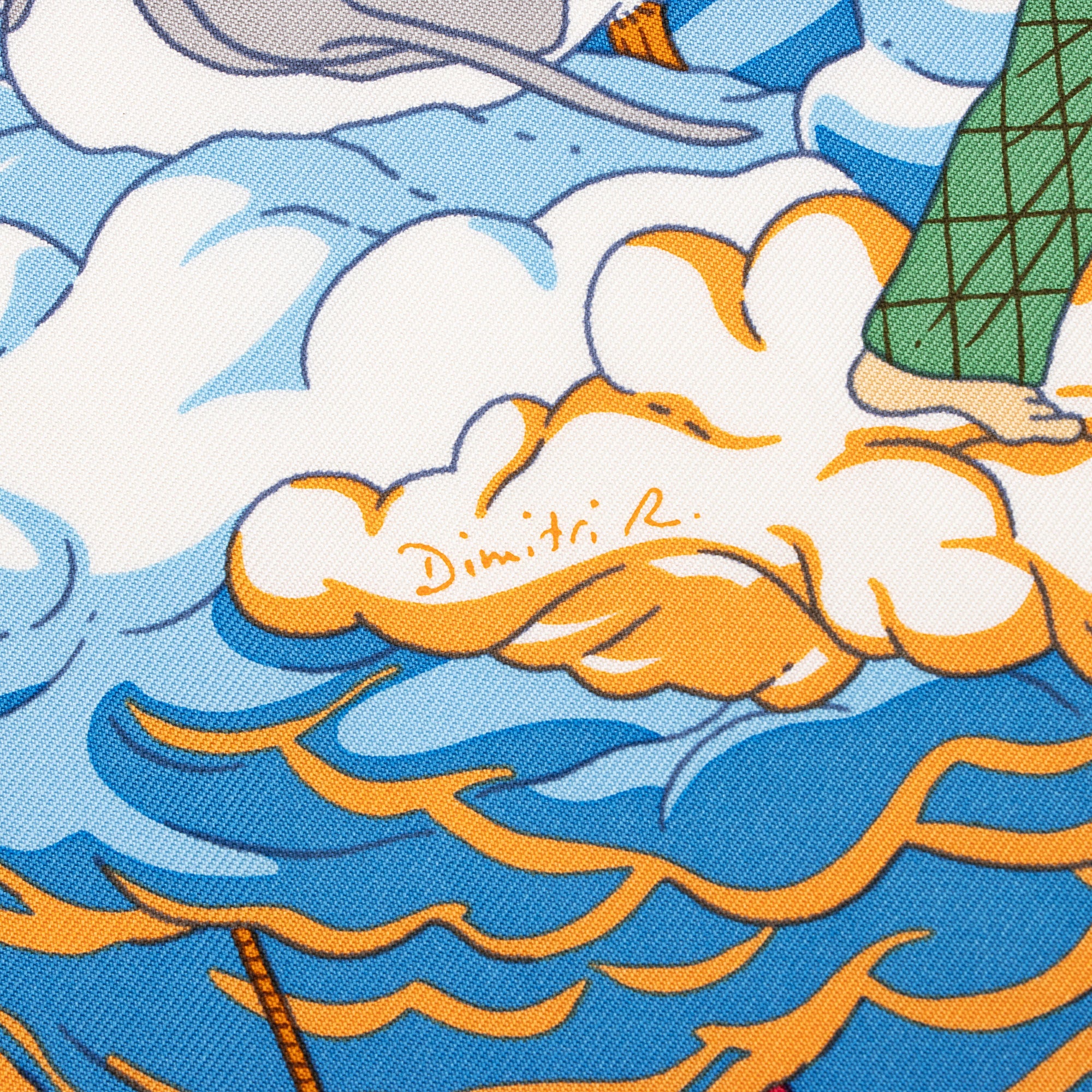 Hermes Silk Sur Mon Nuage 90cm Scarf