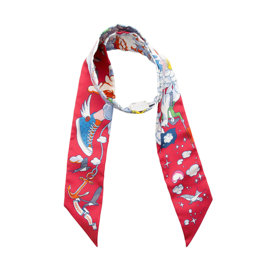 Hermes Silk Sur Mon Nuage Twilly Scarf