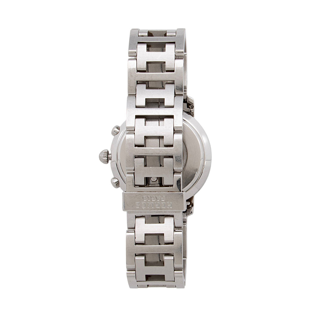 Hermes Stainless Steel Quartz Clipper Chronograph 31mm Watch