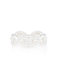 Hermes Sterling Silver Chaine d'ancre Enchainee Ring - Size 7 1/4