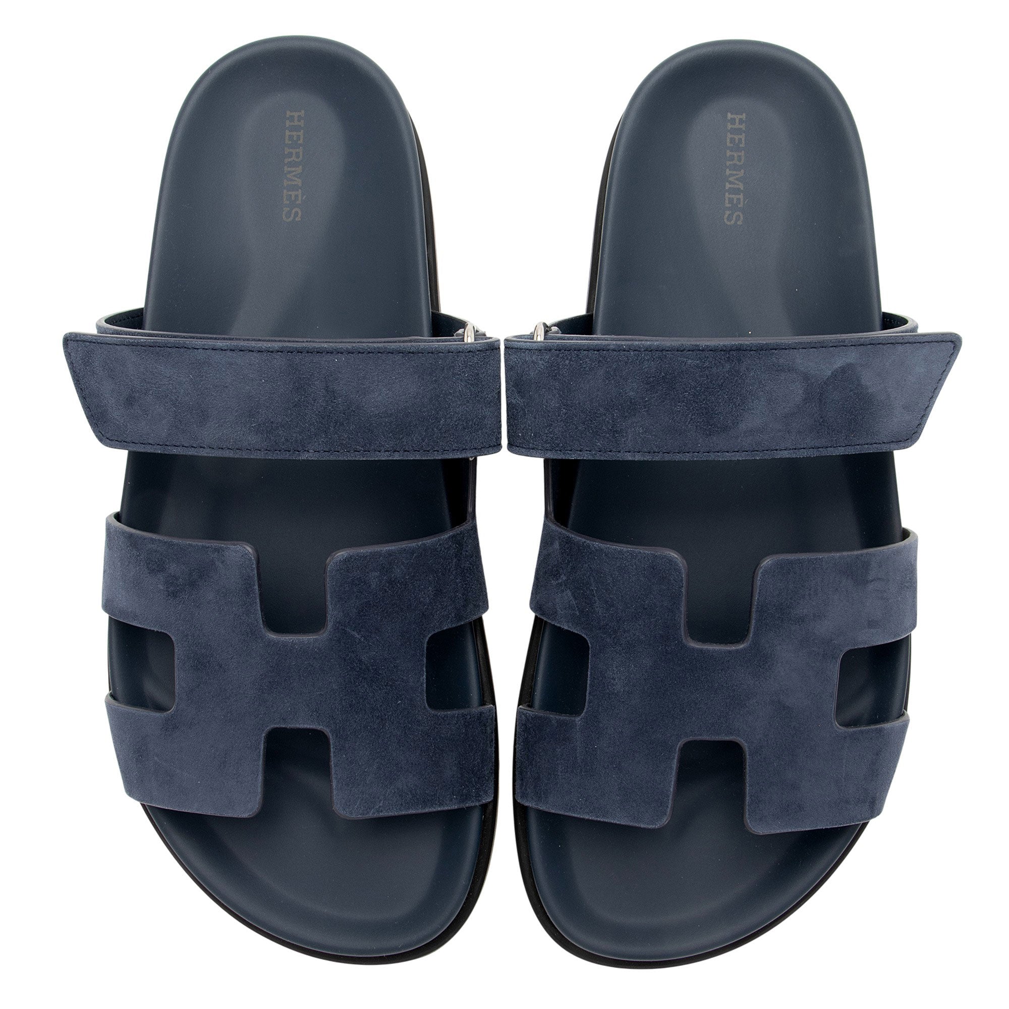 Hermes Suede Chypre Slide Sandals - Size 10 / 40
