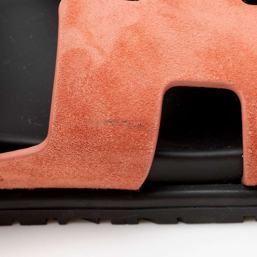 Hermes Suede Chypre Slide Sandals - Size 8.5 / 38.5