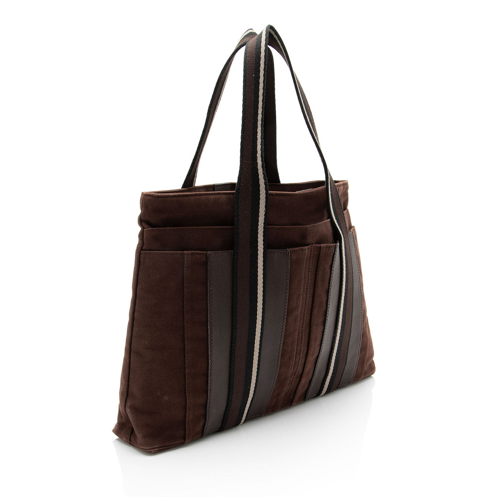 Hermes Vintage Toile Toroca Horizontal PM Tote