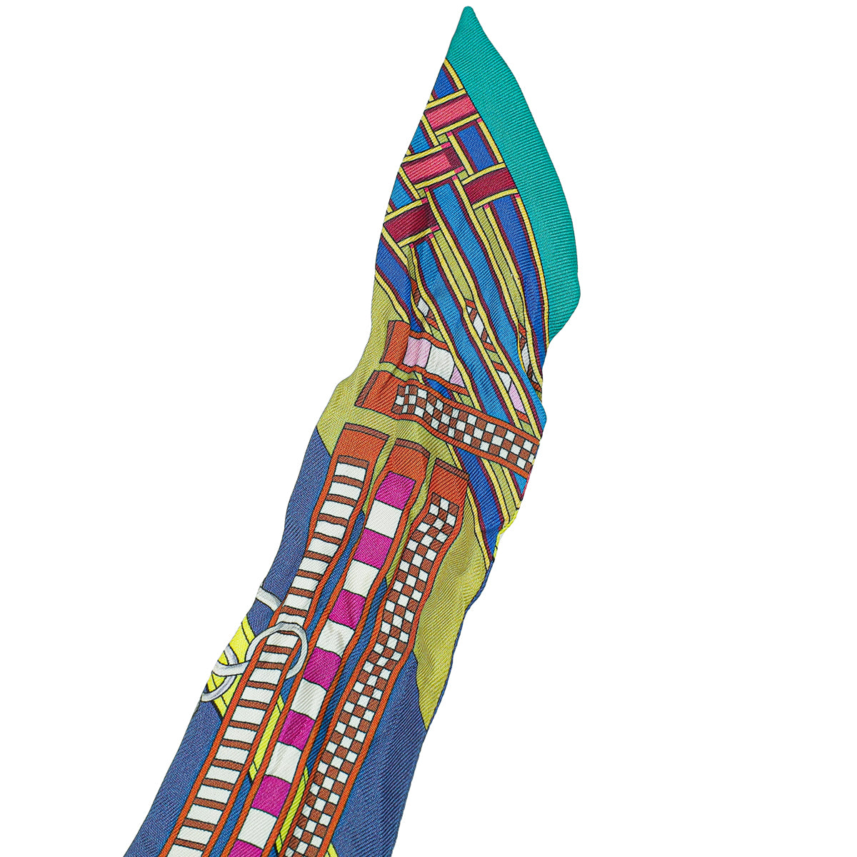 Hermes Multicolor Brides Et Gris-Gris Silk Twilly