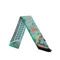 Hermes Multicolor Horse Printed Silk Twilly