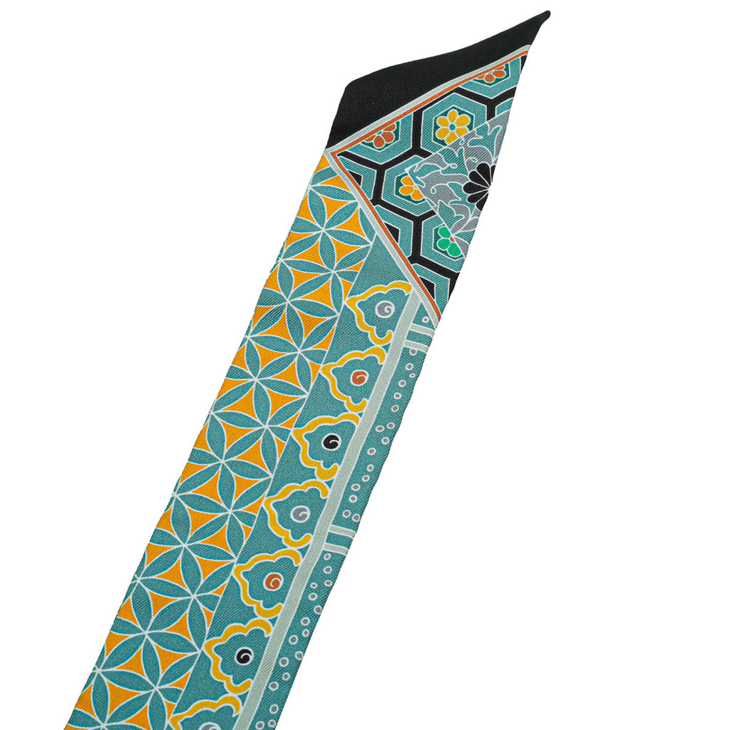 Hermes Multicolor Horse Printed Silk Twilly