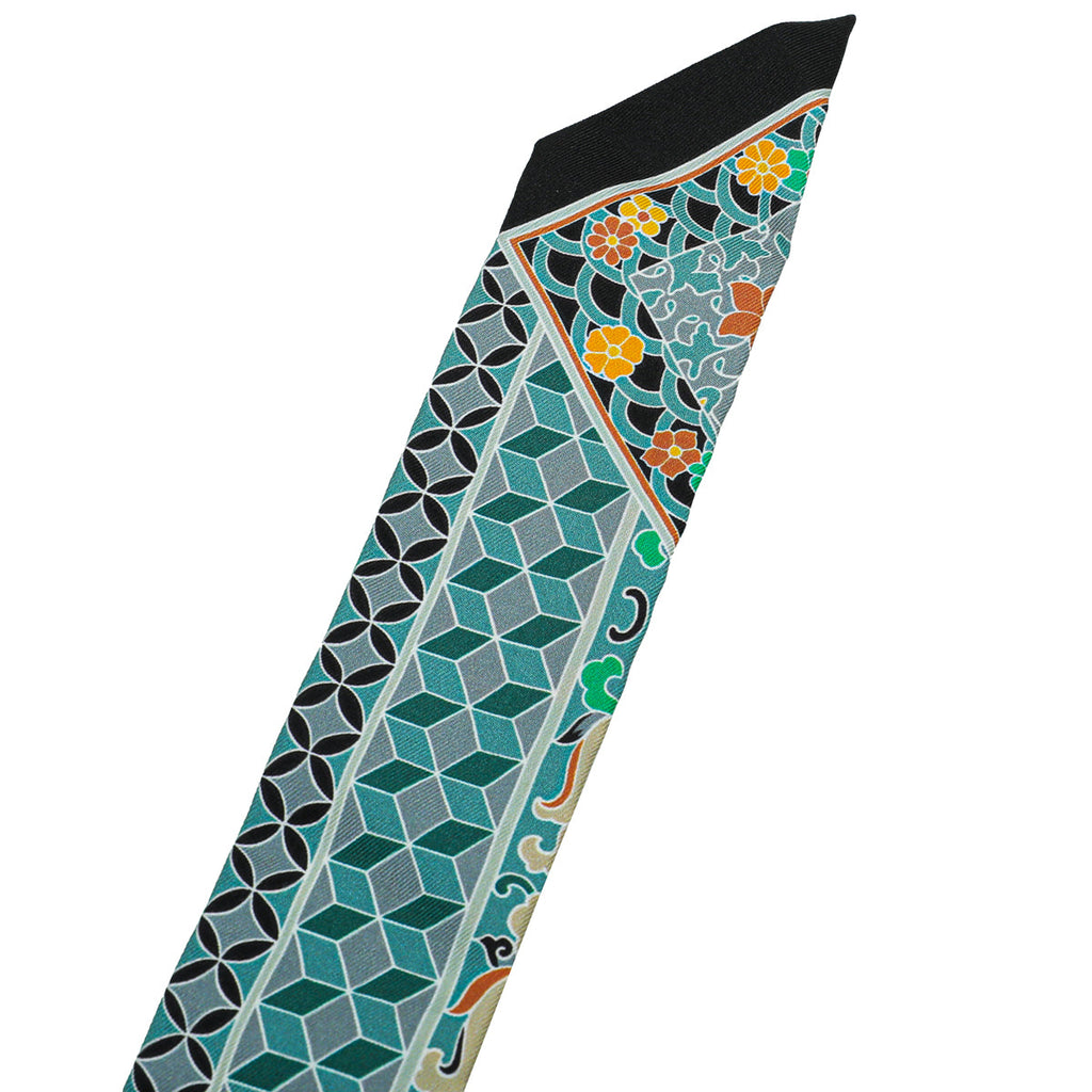 Hermes Multicolor Horse Printed Silk Twilly
